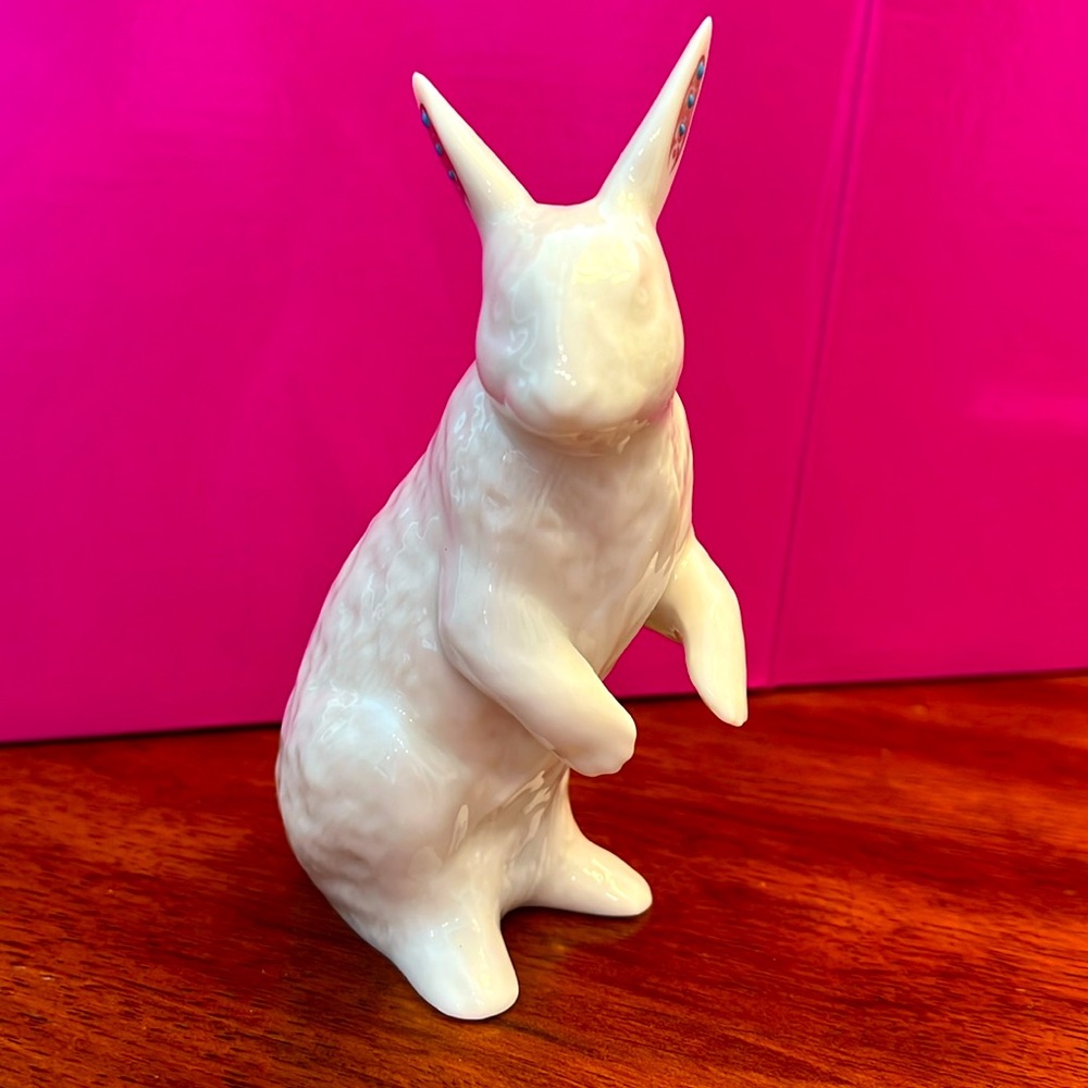 Lenox China Jewels Collection issued 1991 vintage Standing Rabbit Gold Turquoise